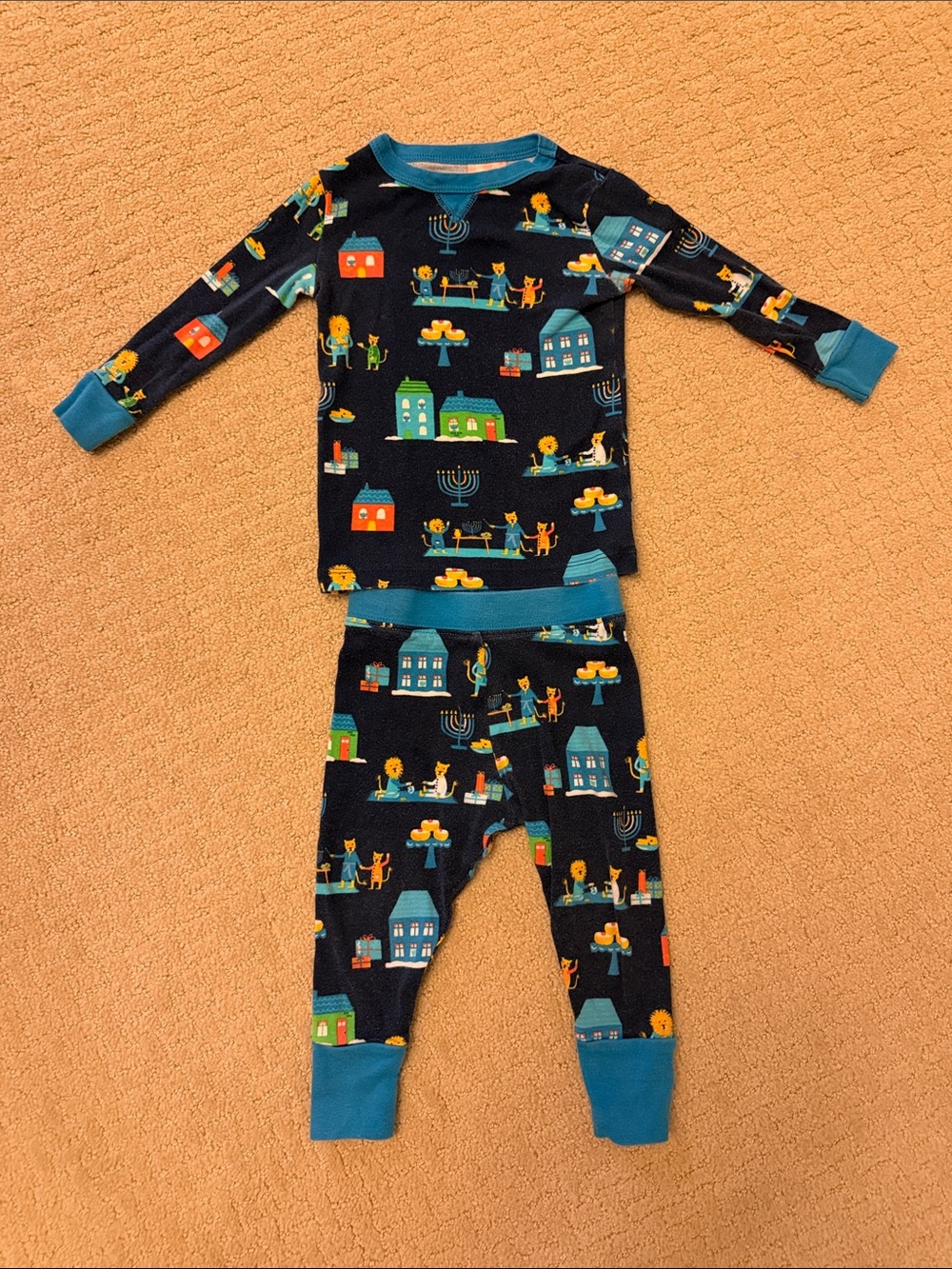 18 months Hanukkah One-Piece Pajamas